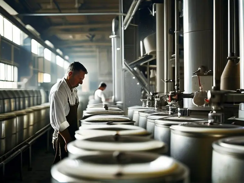 白酒酿造车间工作场景展示