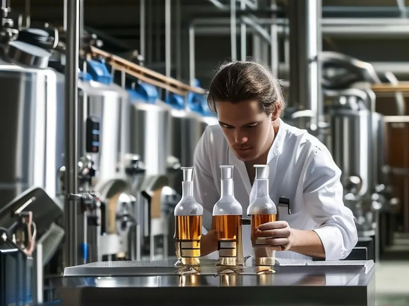 白酒酿造工程专业学生实验场景