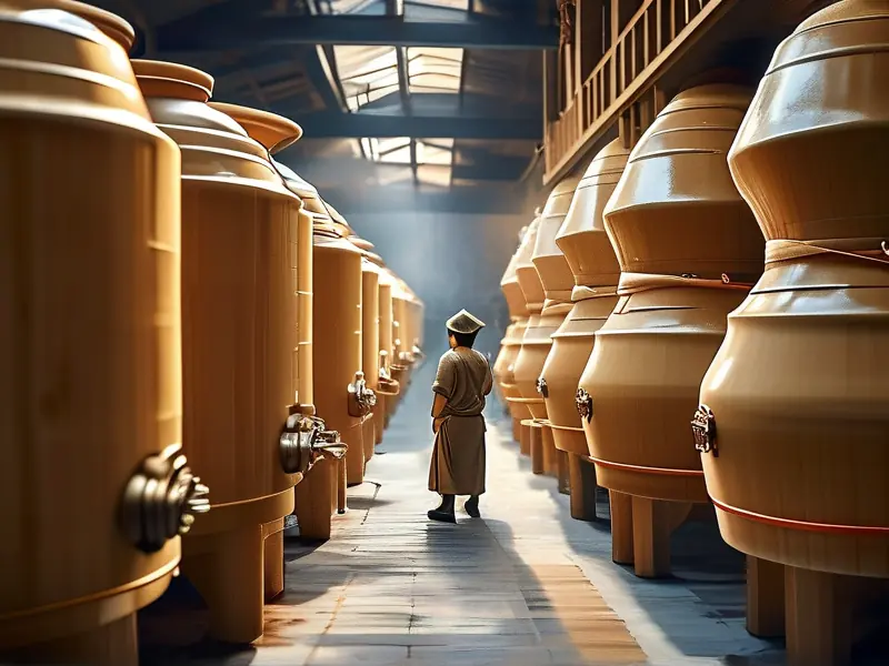 白酒酿造工艺流程与执行标准检测示意图