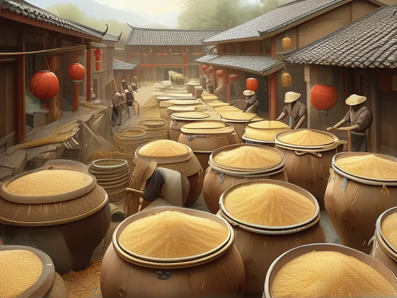 白酒生产流程示意图展示从原料到成品的完整工艺