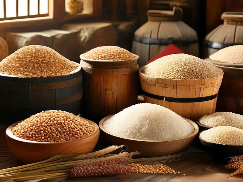 白酒酿造原料展示