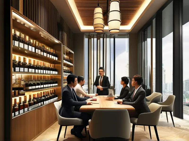 白酒招商会议现场洽谈合作