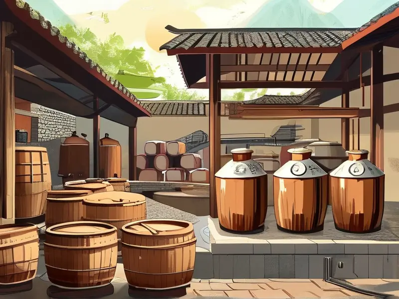 白酒制作工艺分类及技术对比示意图