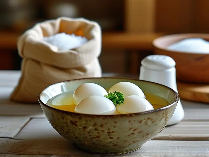 白酒做盐蛋的腌制过程展示