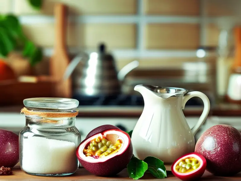 百香果酿酒材料准备与制作过程示意图