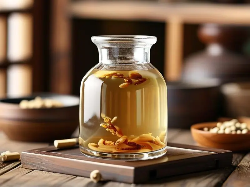 巴戟泡酒制作过程实拍图