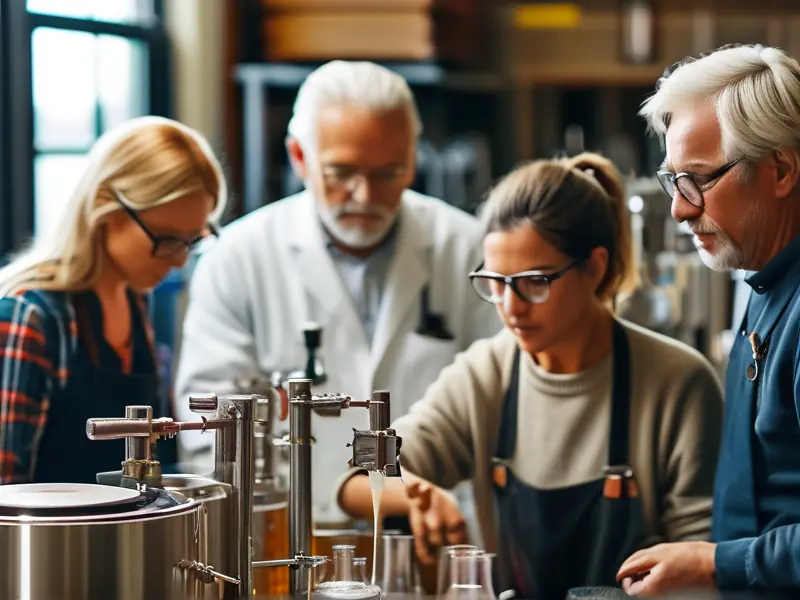 成人酿酒专业学校实践教学场景