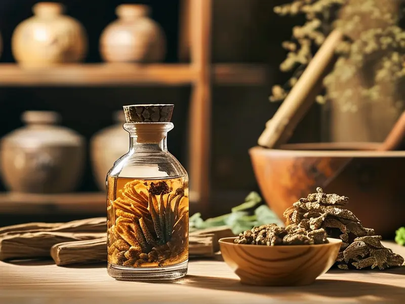 虫草泡酒制作过程实拍图