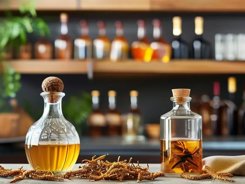 虫草泡酒制作过程实拍图