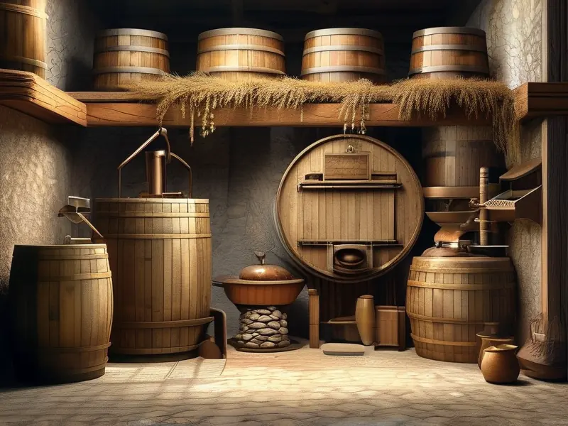 传统酿酒设备实景照片