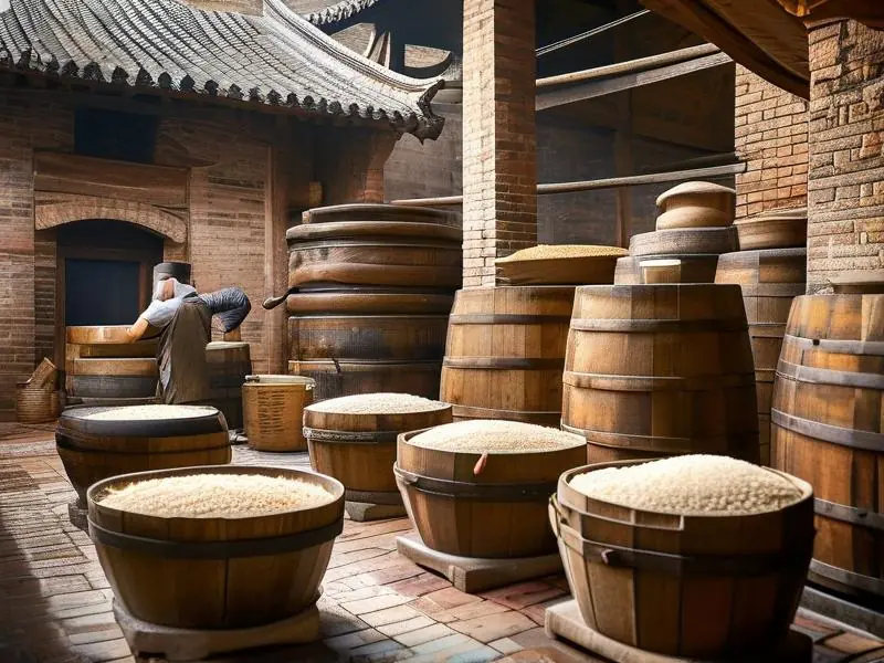 传统做酒工艺现场展示