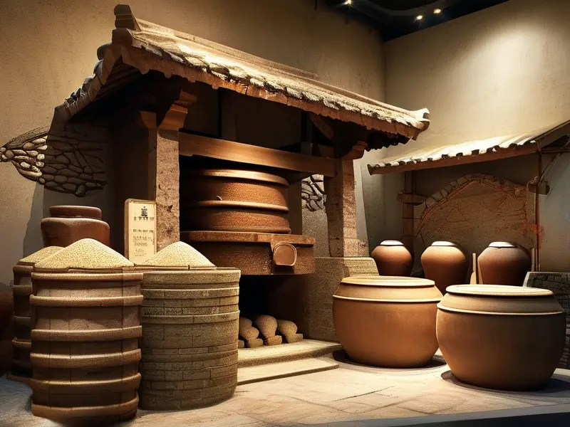 纯粮白酒传统酿造工艺流程示意图