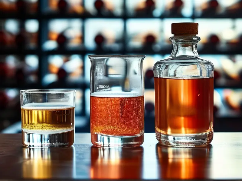 纯粮食酒与勾兑酒鉴别对比实验图