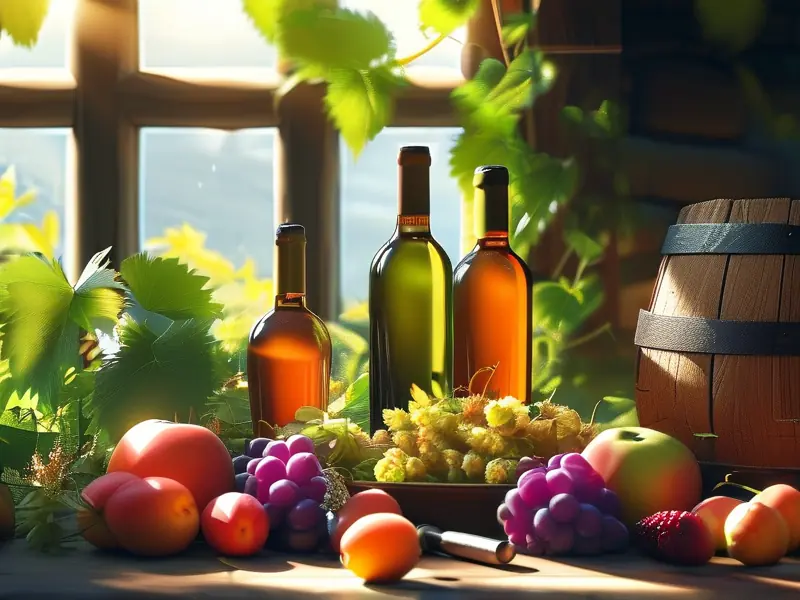 春季家庭酿酒场景展示