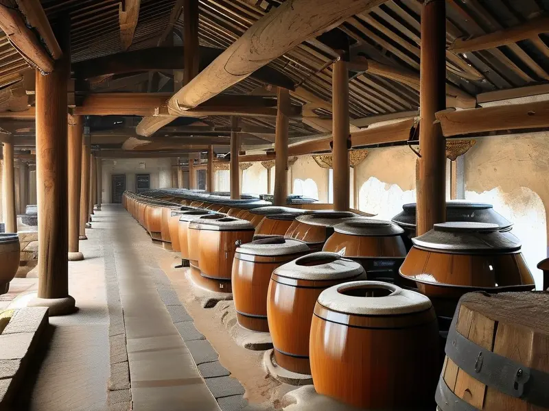 东园家酒酿造过程展示