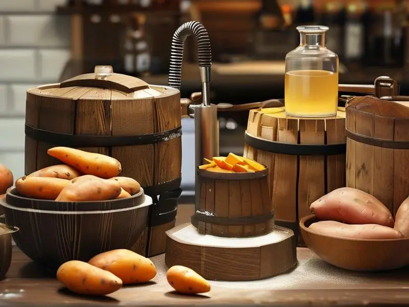 家庭番薯酒制作过程展示