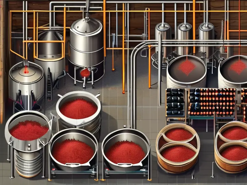 干红葡萄酒酿造工艺流程示意图