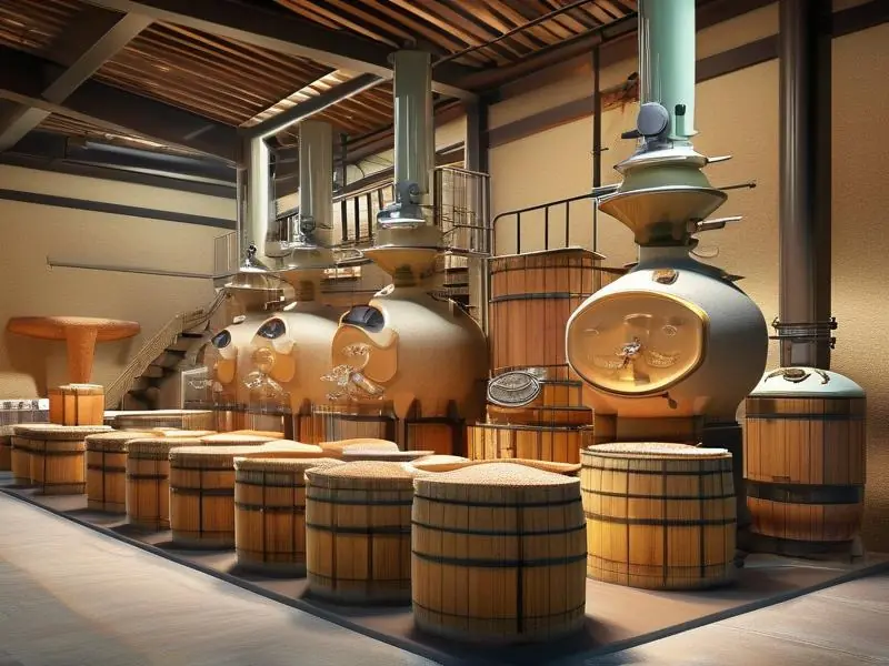 高度白酒酿造工艺流程示意图