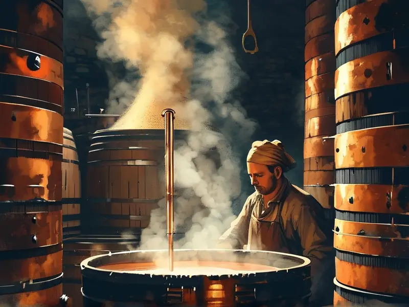 传统高度酒蒸馏工艺现场实拍