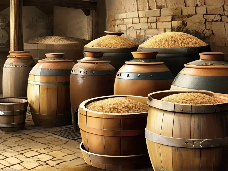 古代酿酒工艺展示图