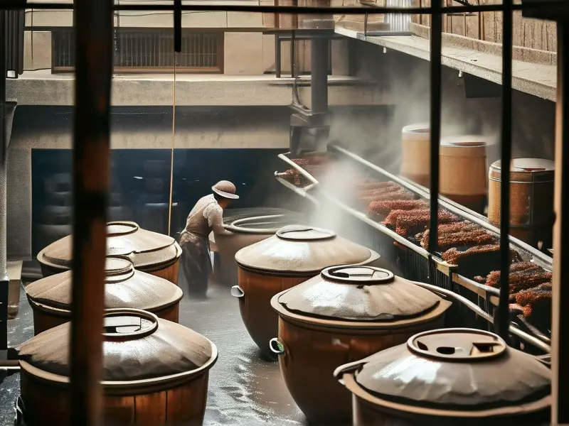 固态法白酒传统酿造工艺现场图