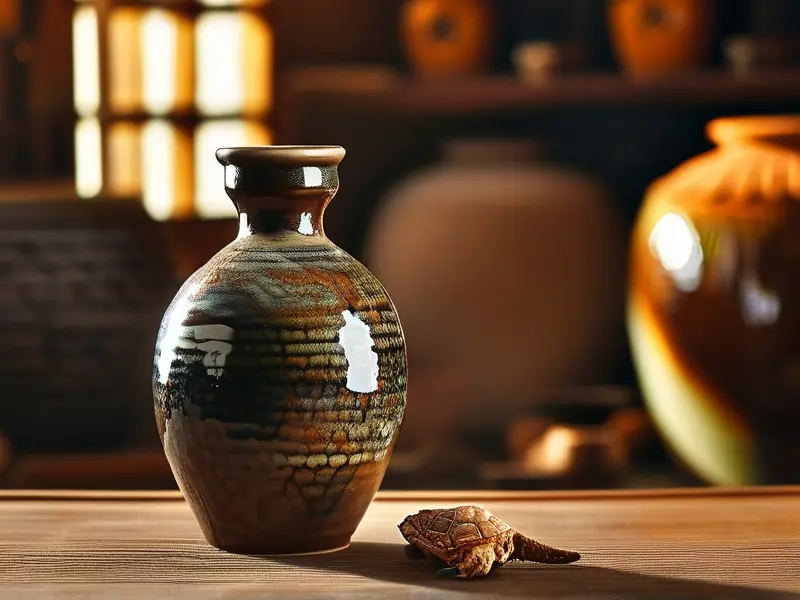 传统龟板酒浸泡过程实拍图