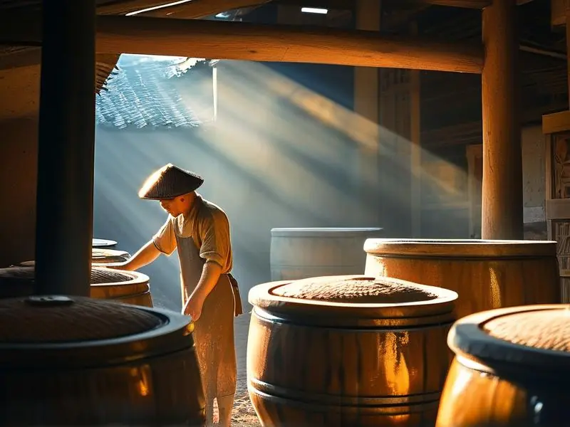 桂承香古法纯粮生态酒传统蒸馏工艺实景