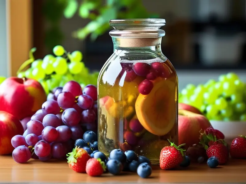 果酒发酵过程实拍图