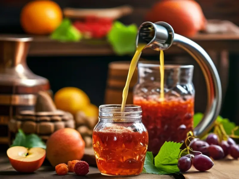 家庭果汁酿酒过程实拍图