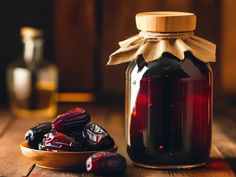 自制黑枣泡酒成品展示