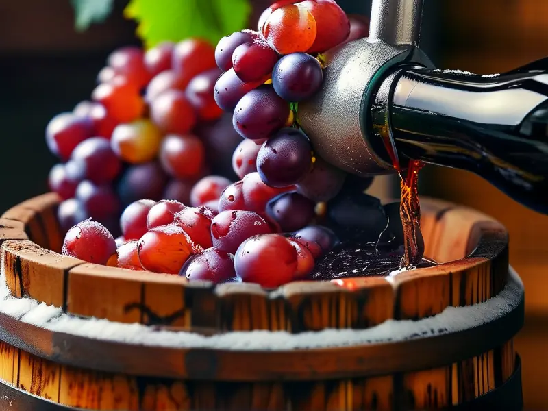红葡萄酒酿制过程展示