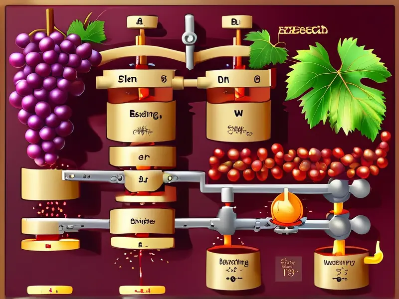 红葡萄酒酿造过程示意图
