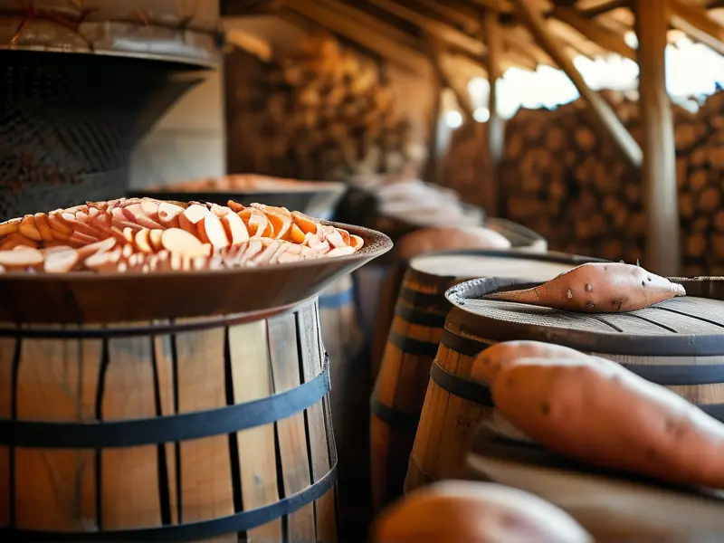 传统红薯酿酒制作过程实拍图