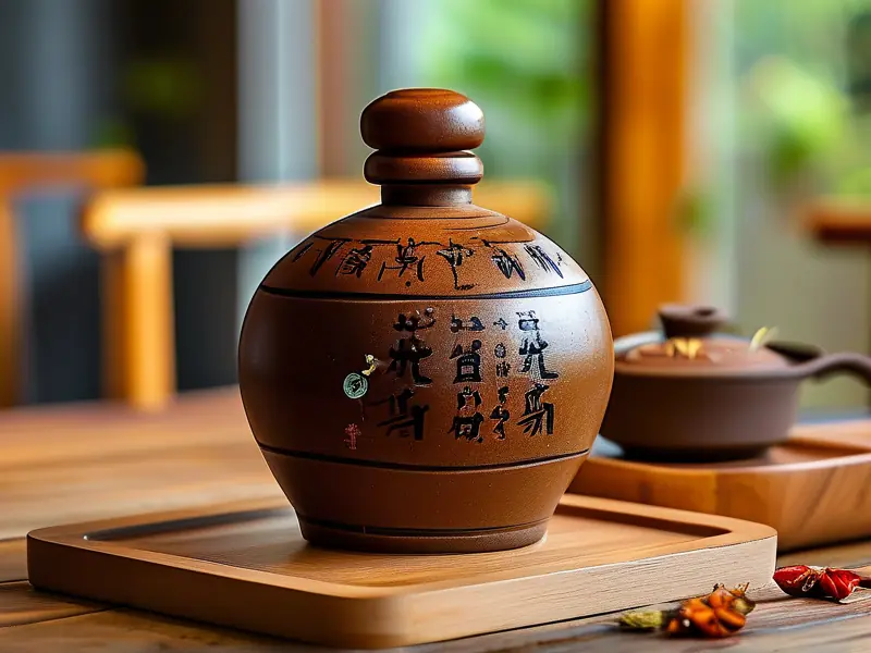 传统自制花椒酒与新鲜花椒和草药