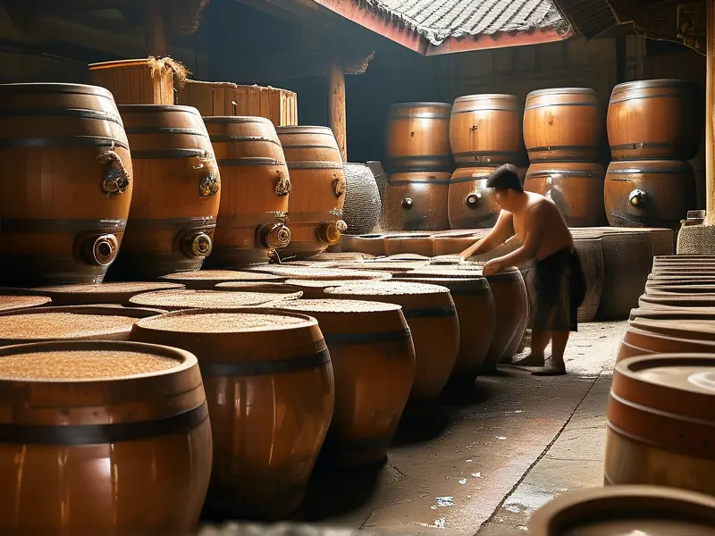 传统花雕酒酿造工艺现场实拍