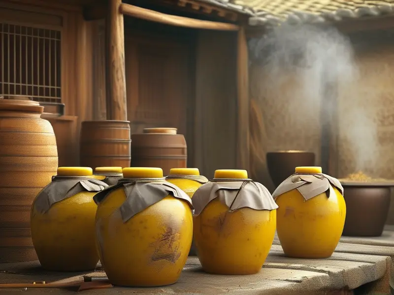 传统黄酒酿造过程展示