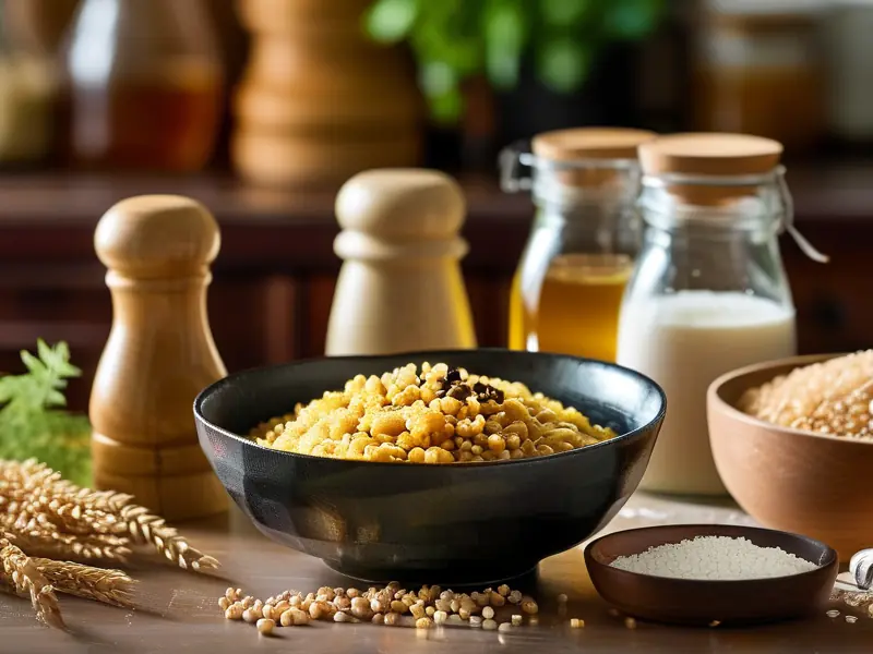 简单的酒米窝料成品展示及制作材料