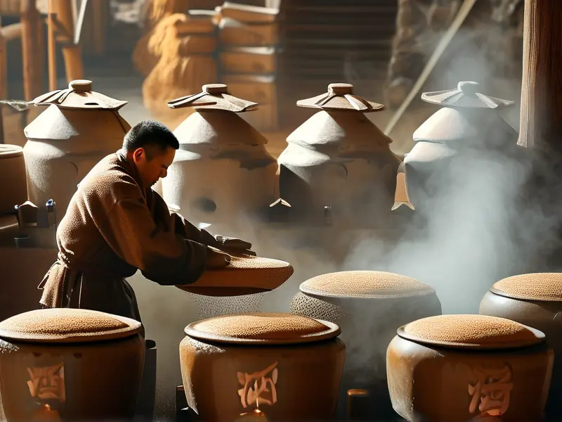 传统酱香型白酒酿造工艺现场展示