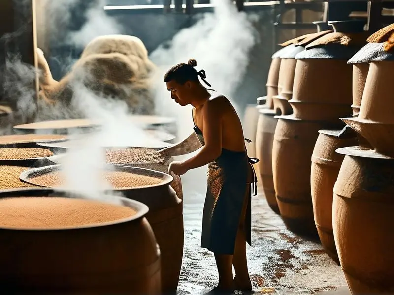 酱香型白酒传统酿造工艺现场