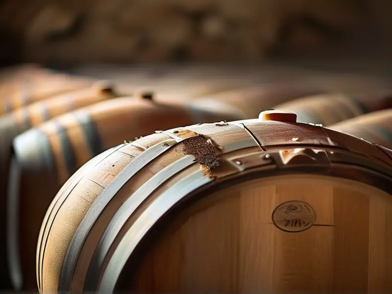 传统地窖中摆放整齐的酒坛