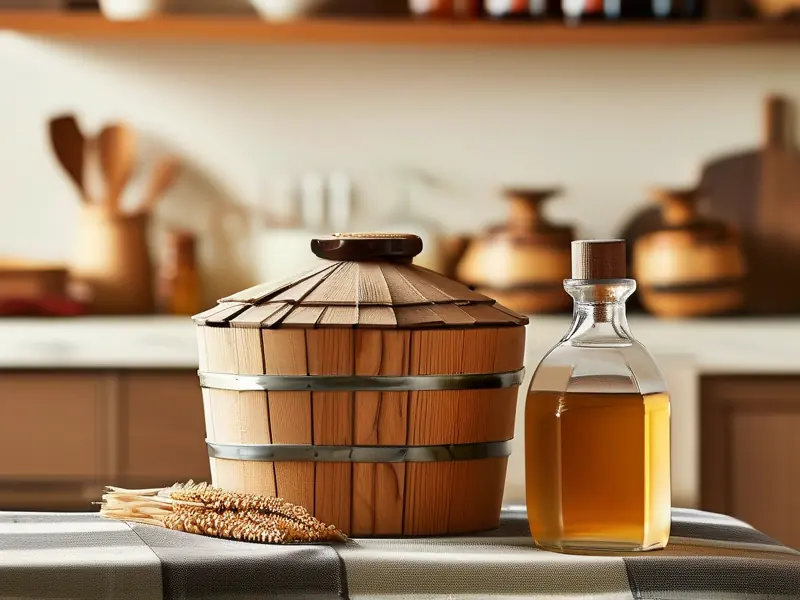 家庭自制白酒的原料和工具展示