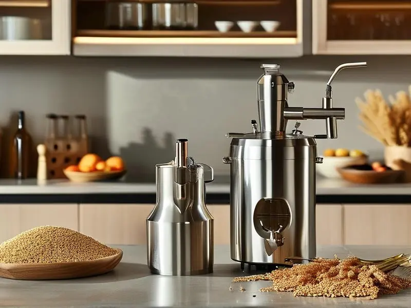 家用小型白酒酿造设备实景展示图