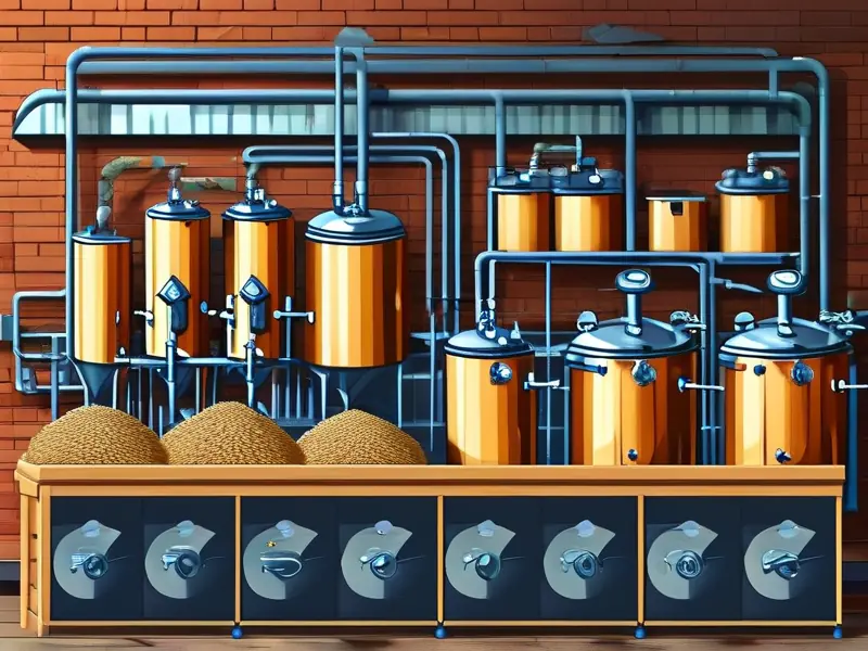 精酿啤酒酿造流程示意图