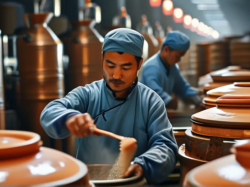 专业团队拍摄传统酒厂烧酒制作过程