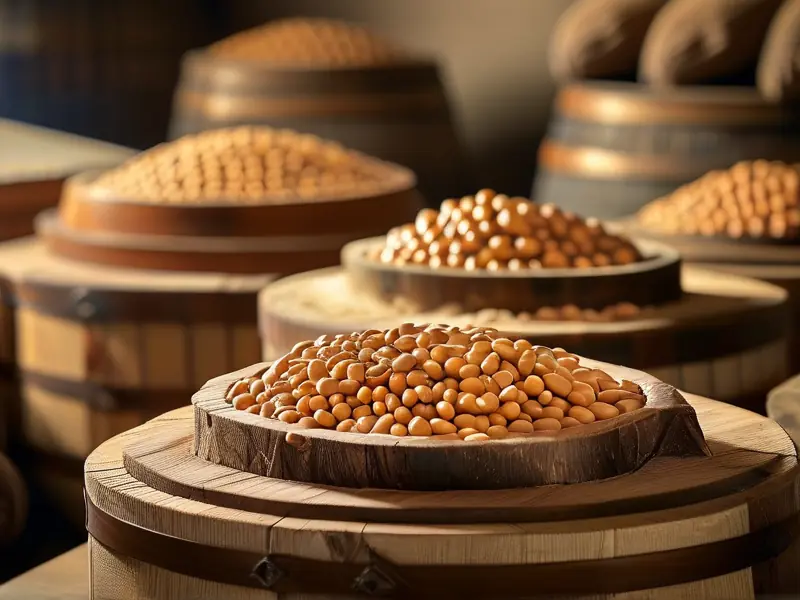 传统酒豆制作过程实拍图