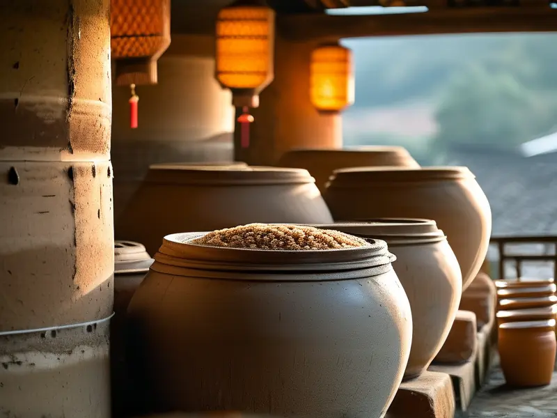 客家传统工艺酿造黄酒过程实拍