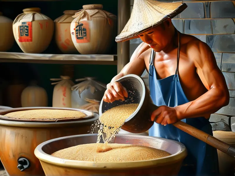 坤沙酒传统酿造工艺流程展示