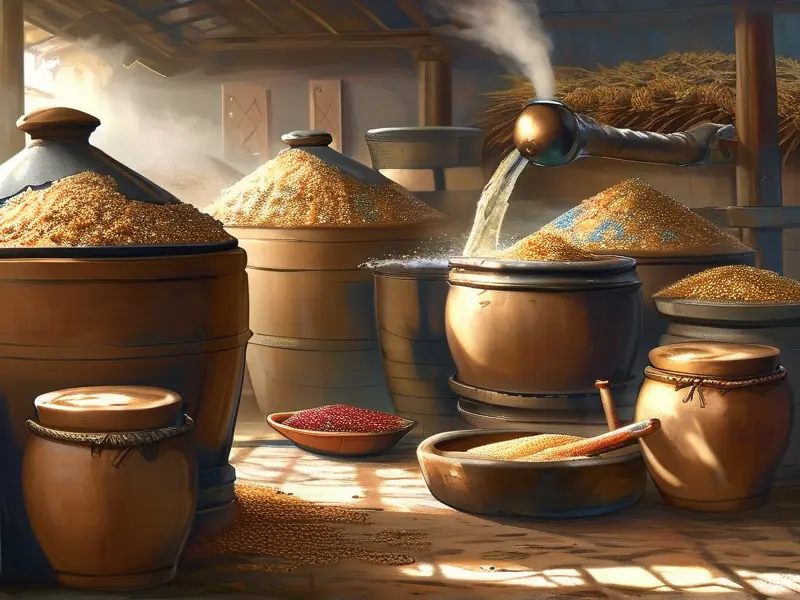 粮食白酒传统酿造过程实拍图