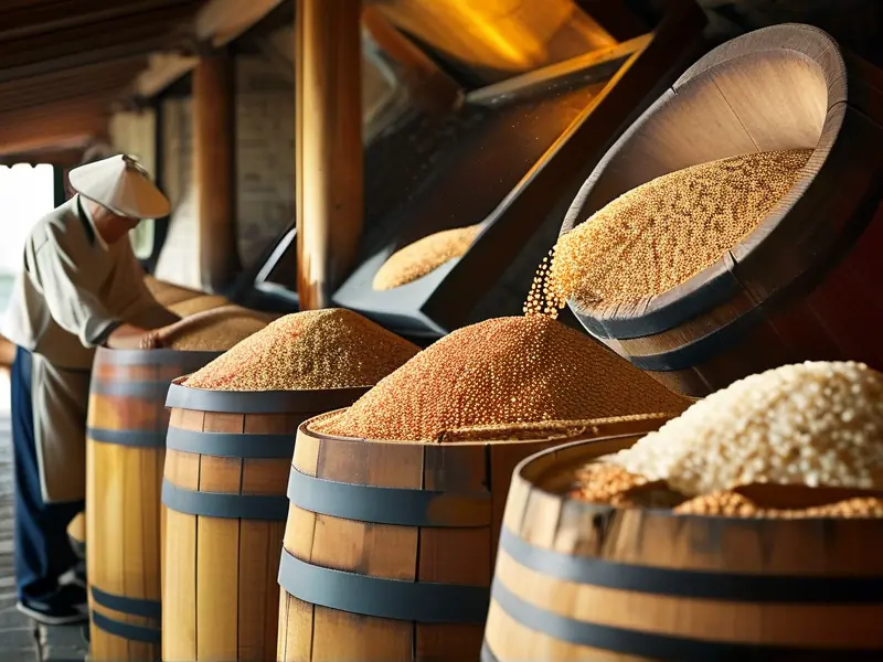 粮食酿白酒的发酵过程