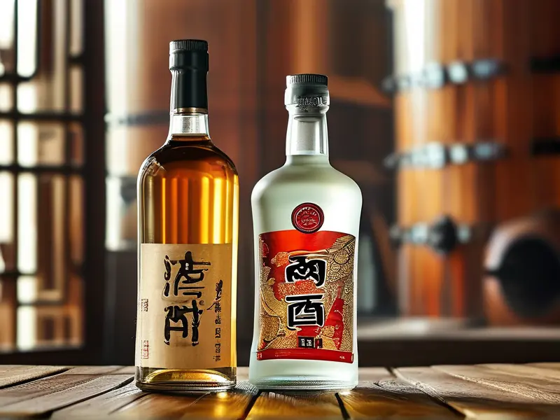 粮食酿造白酒与酒精勾兑白酒对比图